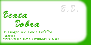 beata dobra business card